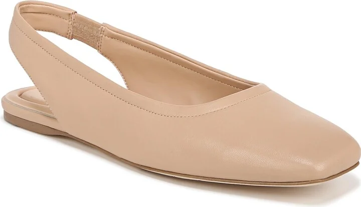Franco Sarto Womens Flexa Antona Slingback Ballet Flat Nude Beige Leather 10 M