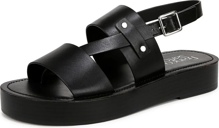 Franco Sarto Womens Genova Sandal Black 8.5 M