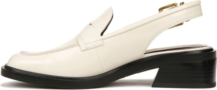 Franco Sarto Womens Giada Slingback Loafer Vanilla White Gloss 9 M