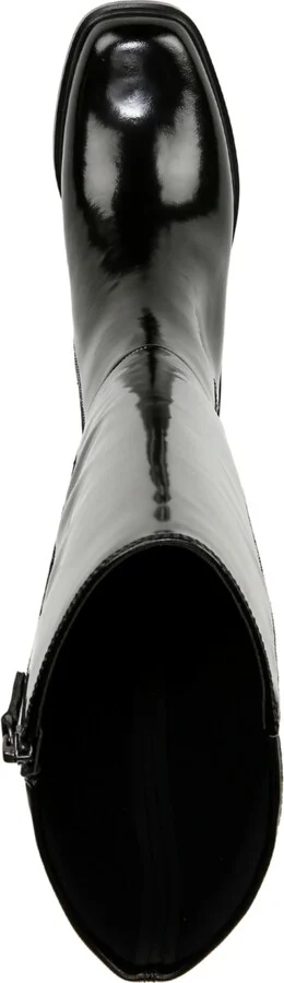 Franco Sarto Women's Giselle Square Toe Knee High Boots - Black Patent Leather/Faux Leather - Image 4