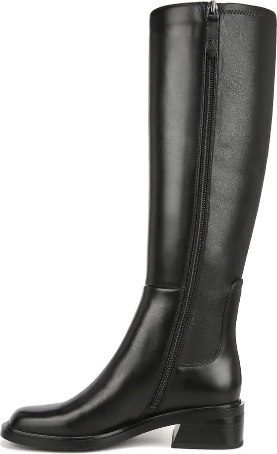Black Leather Wide Calf