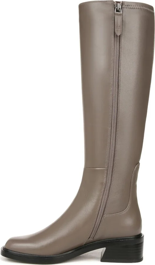 Franco Sarto Womens Giselle Wide Calf Flat Tall Boot Shadow Grey Stretch Leather 9.5 M