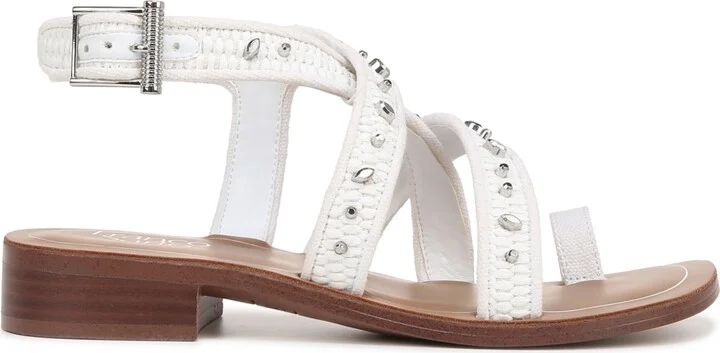 Franco Sarto Women's Ina 2 Toe Loop Ankle Strap Stacked Heel Sandals - Image 2