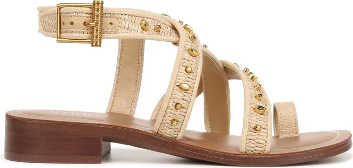 Franco Sarto Women's Ina 2 Toe Loop Ankle Strap Stacked Heel Sandals - Image 6