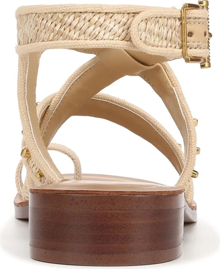 Franco Sarto Women's Ina 2 Toe Loop Ankle Strap Stacked Heel Sandals - Image 7