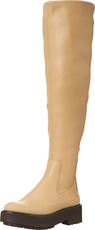 Franco Sarto Womens Janna Wc Over-the-Knee Boot Beige 8.5 M