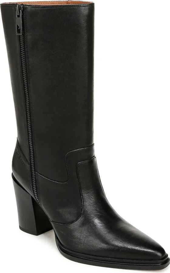 Black Smooth Leather