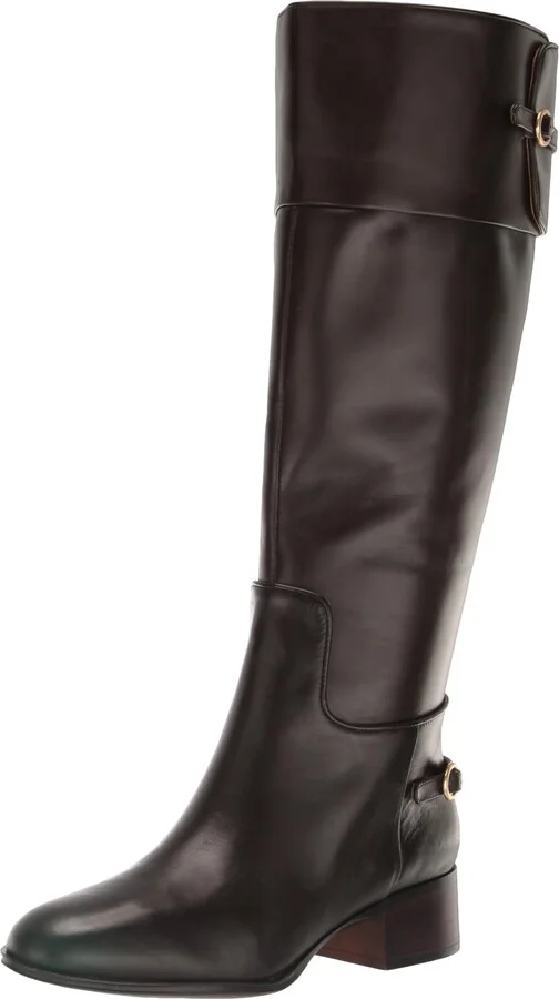 Dark Brown Wide Calf Leather