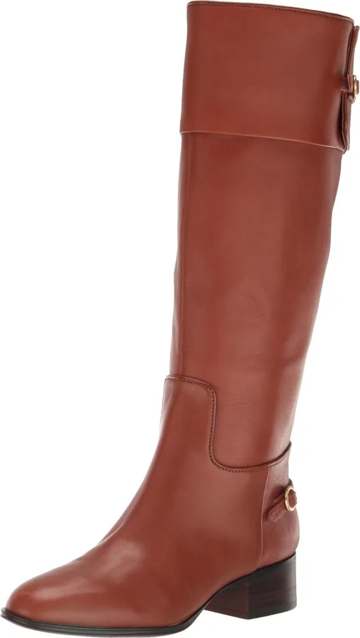 Cognac Brown Wide Calf Leather