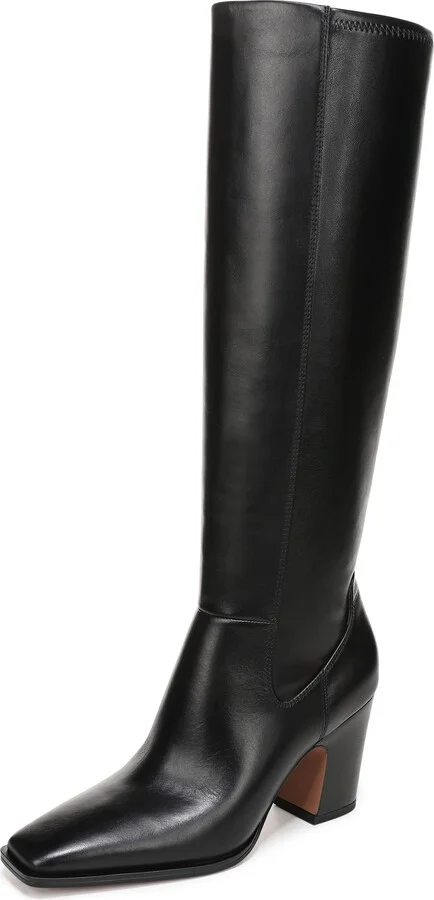 Franco Sarto Women's Jonie Mid Calf Boot Black Leather 5 M