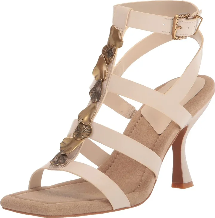 Franco Sarto Womens L-Rine Sandal Cream 5 M