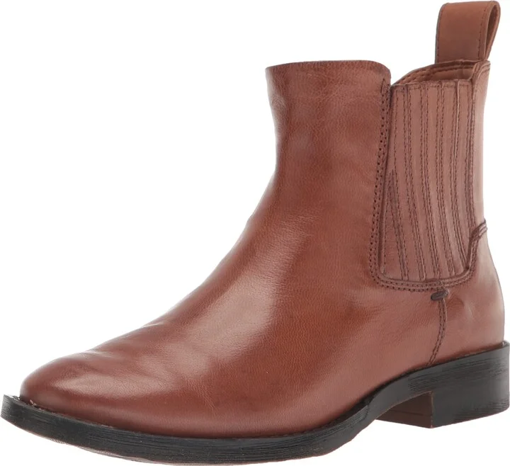 Franco Sarto Womens Linc Chelsea Ankle Bootie Taupe Light Brown Leather 5 M