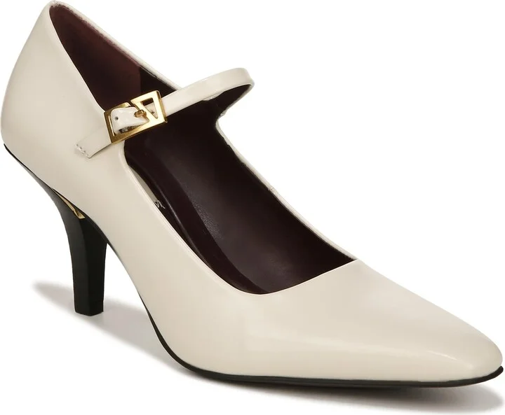 Franco Sarto Womens Lola Mary Jane High Heel Pump Vanilla White Gloss 10 M