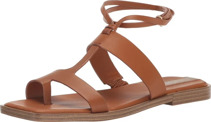 Franco Sarto Womens Maren Ankle Strap Sandal Tan Leather 9 M