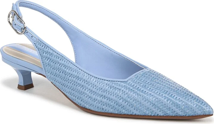 Franco Sarto Women's Marlow 3 Pointed Toe Slingback Kitten Heel Pumps
