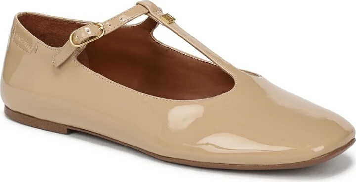 Nude Beige Patent Faux Leather