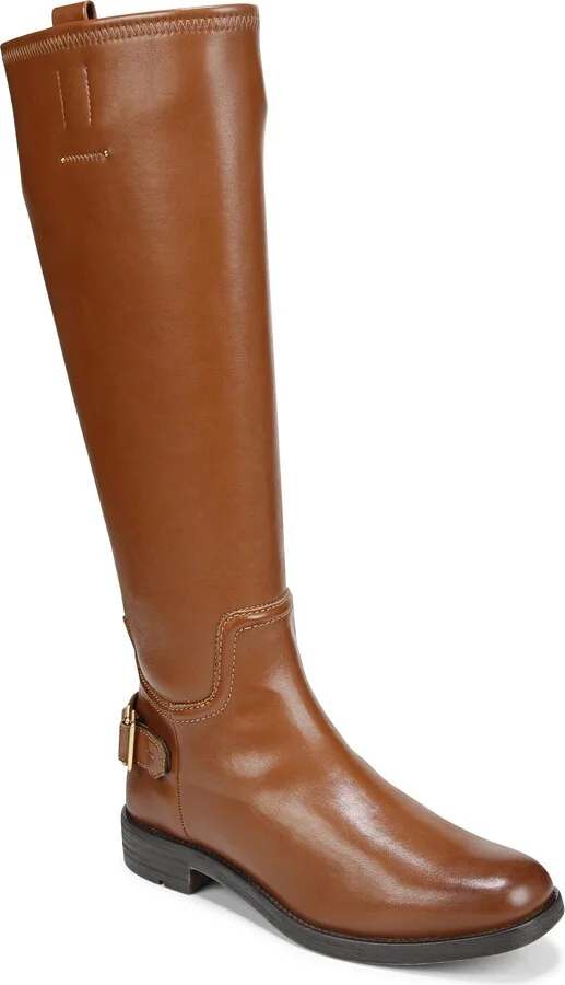 Franco Sarto Womens Merina Knee High Riding Boots Cognac Brown Stretch 7.5 W
