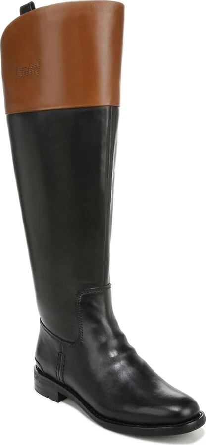 Franco Sarto Womens Meyer Wc Knee High Boot Black Leather 8.5 M