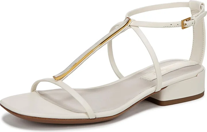 Franco Sarto Womens Misty Sandal White Leather 8.5 M