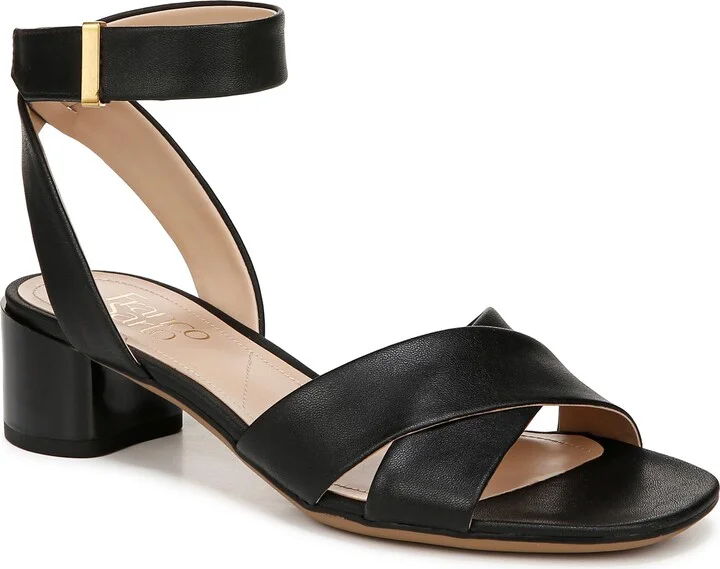 Franco Sarto Womens Noel Heeled Sandal Black 8 M