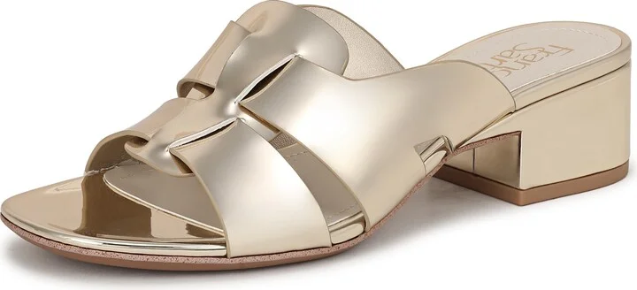 Franco Sarto Womens Nuala Heeled Sandal Gold 8 M