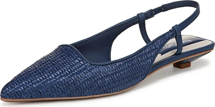 Franco Sarto Womens Palmira Pump Navy Blue Raffia 9.5 W
