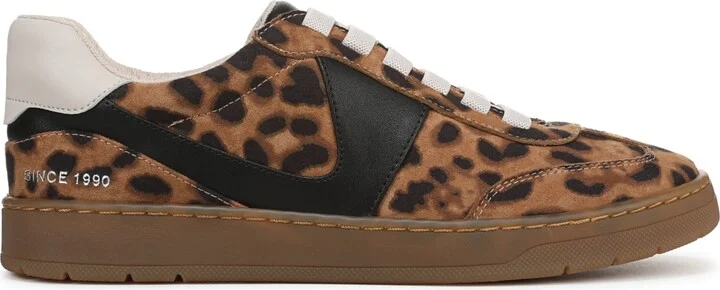 Franco Sarto Women's Ponti Lace Up Low Top Sneakers - Brown Leopard Print Microfiber/Faux Leat - Image 2