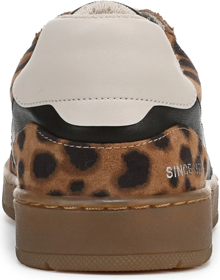 Franco Sarto Women's Ponti Lace Up Low Top Sneakers - Brown Leopard Print Microfiber/Faux Leat - Image 3
