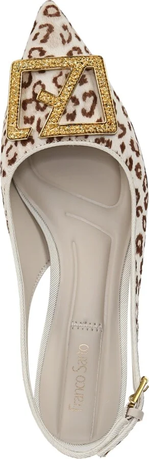Franco Sarto Women's Racer Ornament Pointed Toe Block Heel Slingback Pumps - Image 4