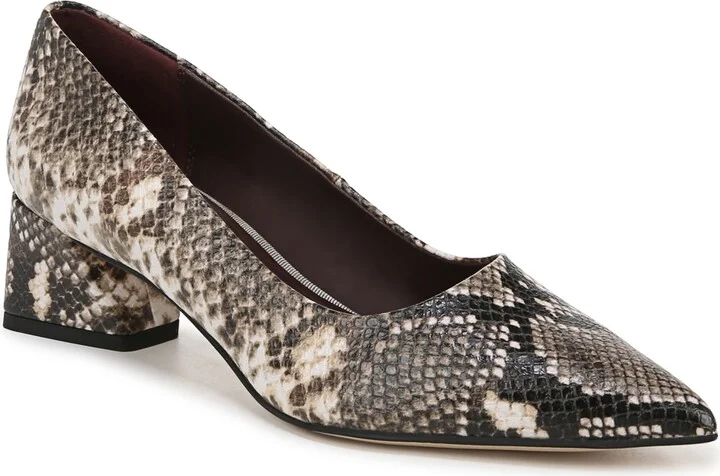 Grey Snake Print Faux Leather