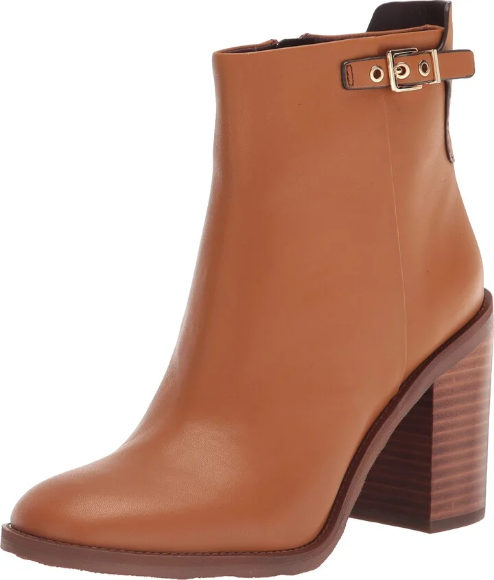 Franco Sarto Womens Rivet Bootie Camel Tan Leather 7.5 M