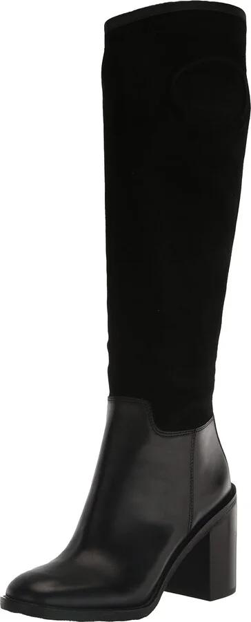 Franco Sarto Womens Rivettall Knee High Boot Black 5 M
