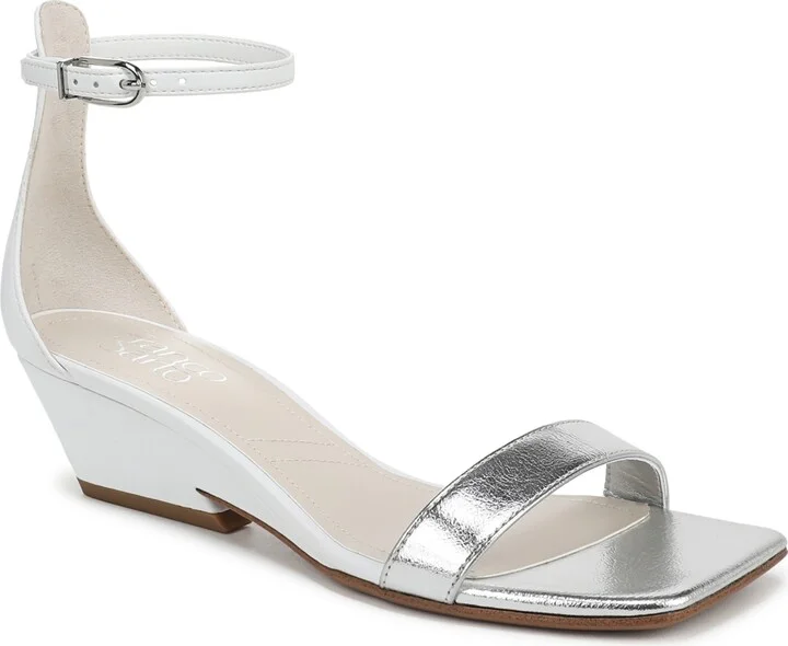 White,silver Faux Leather