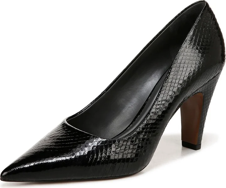 Franco Sarto Womens Sage Pump Black Snake 7.5 M
