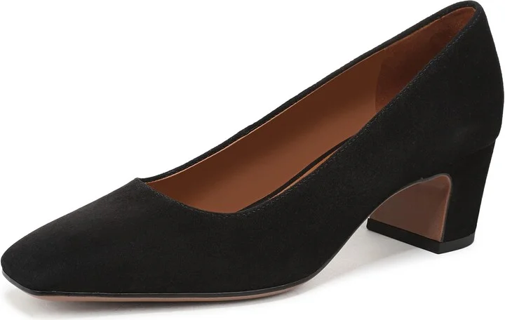 Franco Sarto Women's Salino Pump Black Suede 8 M