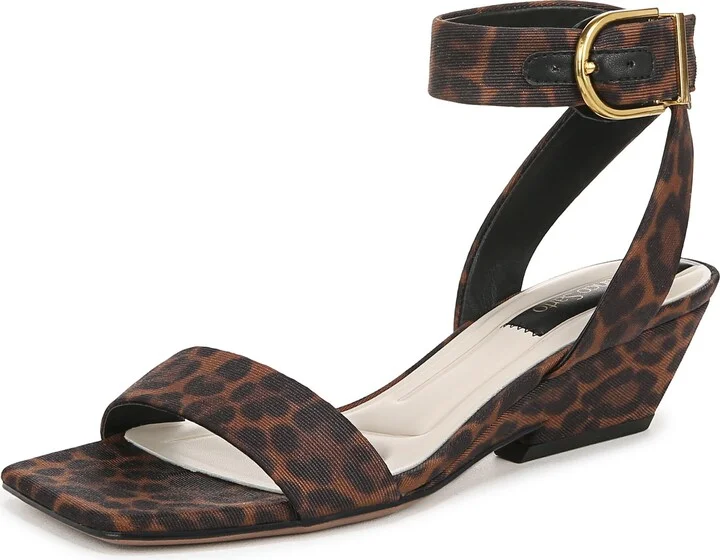 Franco Sarto Womens Savini Heeled Sandal Tan Multi 7 M