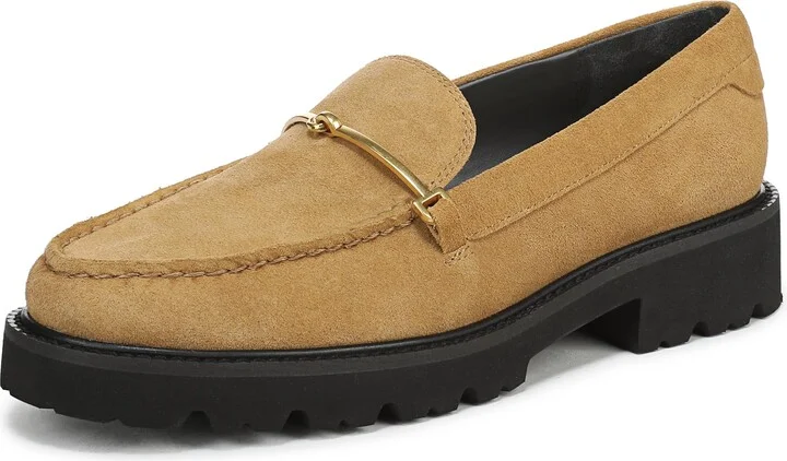 Franco Sarto Women's Senna Loafer Biscotti Brown Suede 7.5 M