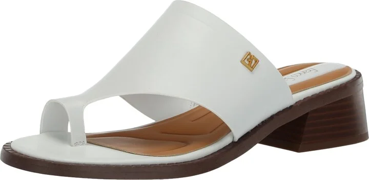Franco Sarto Womens Sia Fashion Slide Sandal White 5 M