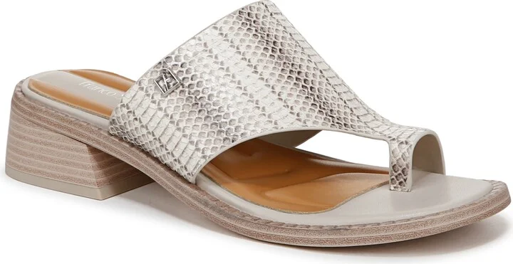 Franco Sarto Women's Sia Toe Loop Block Heel Slide Dress Sandals