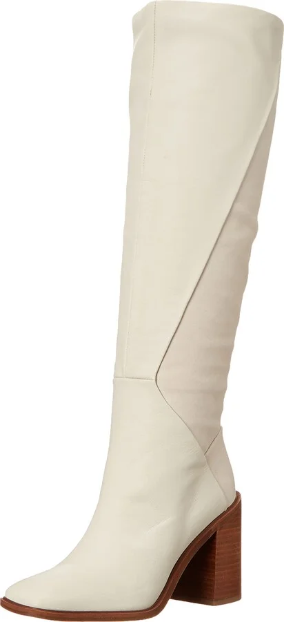 Franco Sarto Womens Stevietall Knee High Boot Stone 5.5 M