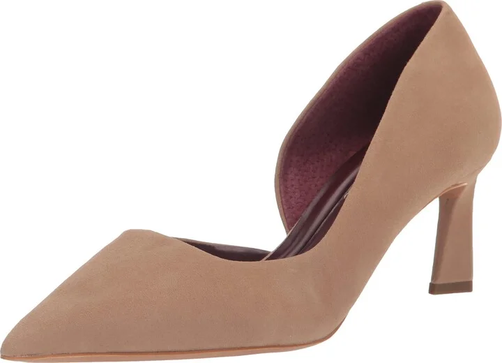 Franco Sarto Womens Tana Pointed Toe D'Orsay Mid Heel Pump