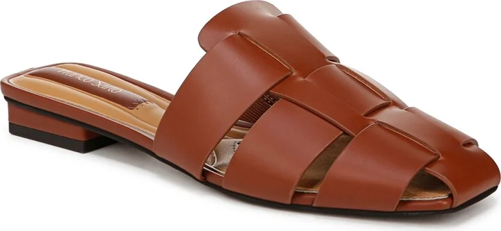 Franco Sarto Women's Tavana Fisherman Square Toe Flat Mules