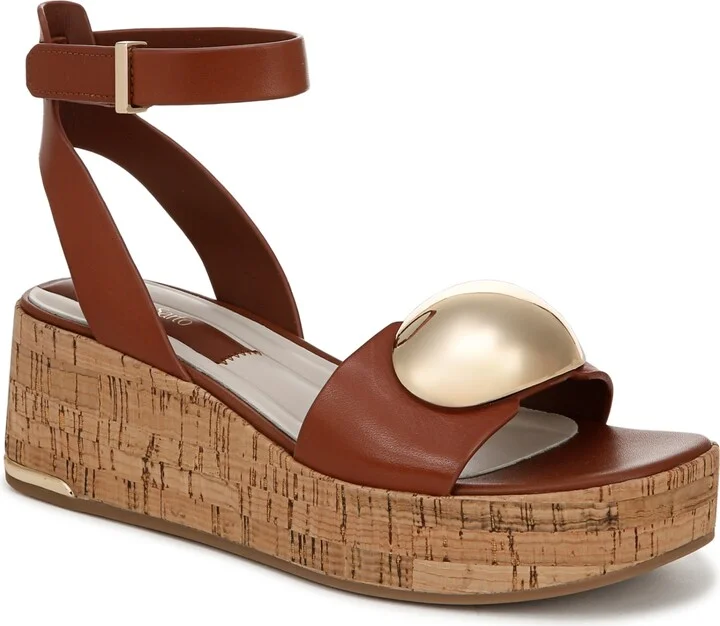 Franco Sarto Women's Taysha Ankle Strap Cork Platform Sandals