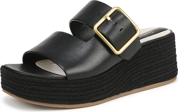 Franco Sarto Womens Taziana Slide Sandal Black 7.5 M