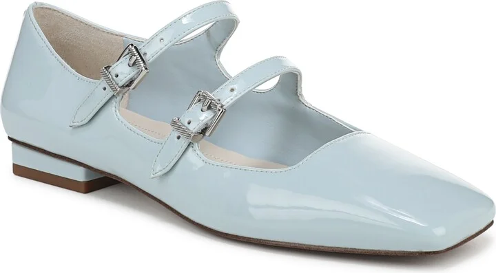 Soft Blue Patent Faux Leather