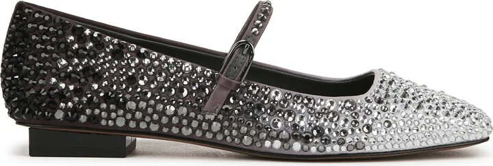 Franco Sarto Women's Tinsley Rhinestone Square Toe Mary Jane Flats - Silver Gemstone/Fabric - Image 2