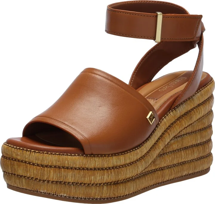 Franco Sarto Womens Toni Platform Wedges Tan Brown 11 M
