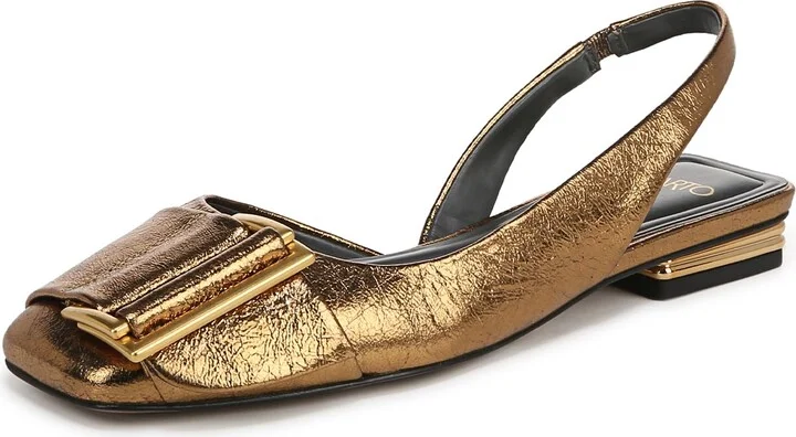 Franco Sarto Womens Tracy Ballet Flat Bronze Leather 6 M