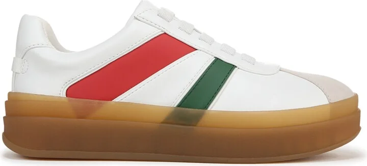 Franco Sarto Women's Vinto Lace Up Platform Sneakers - Red/Green/White Faux Leather - Image 2