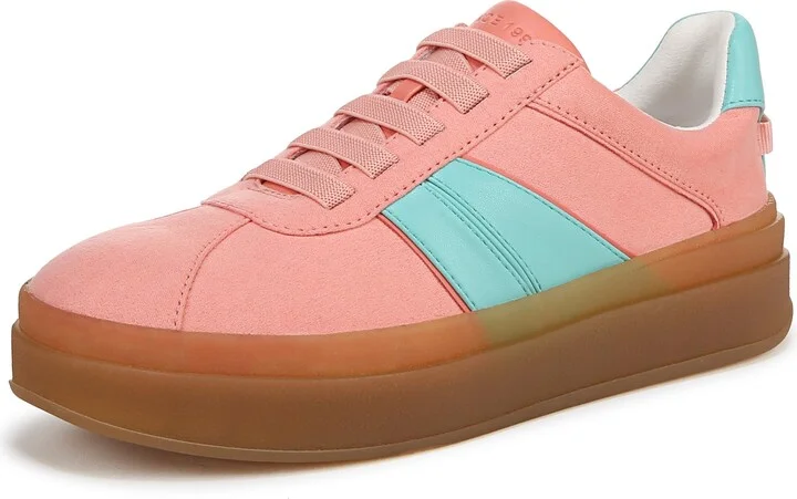 Franco Sarto Womens Vinto Sneaker Coral Pink 10 M